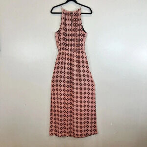 Revolve Three Eighty Two NWT Halter Maxi Dress Orange Black L